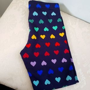 Primary kids size 6 leggings with hearts